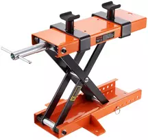 Hidraulinis žirklinis motociklo keltuvas su 2 pagalvėlėmis. krovinys iki 500 kg. aukštis 8.9-33.8 cm