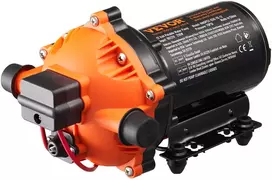 12V membraninis vandens siurblys, 5 GPM (18,9 l/min), reguliuojamas 40-100 PSI slėgis