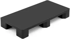 Plastikinis padėklas, vandeniui atsparus, iki 1000 kg, 100x50x13,6 cm, juodas