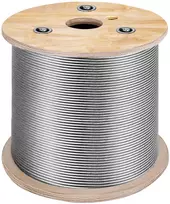 Nerūdijančio plieno lynas gervei 3/16" 7x19, ilgis 500 pėdų (150 m), T304