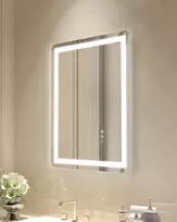 LED vonios veidrodis 50 x 70 cm, su priekiniu ir foniniu apšvietimu, neaprasojantis