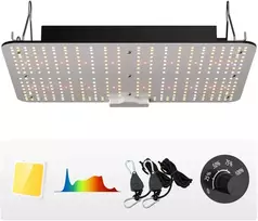 Viso spektro LED auginimo lempa augalams, 150 W, 120-277 V, aliuminio korpusas, vidaus šiltnamiams