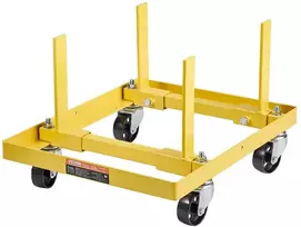 Variklio keltuvas-stovas. keliamoji galia 340 kg. plieno. 4 pasukami ratukai. su 2 diržais