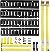E-track bėgelių tvirtinimo sistema, 4 bėgeliai po 610 mm, garažams, motociklams, priekaboms