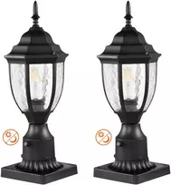 Lauko stulpo šviestuvai su prieblandos jutikliu, 2 vnt., 164 x 164 x 430 mm