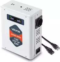 Įtampos keitiklis 110V→220V. 3000VA. 2 JAV tipo lizdai. USB išvestis