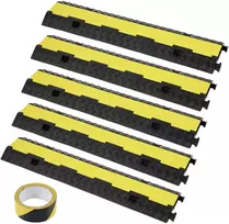 Kabelių apsaugos rampa 5 vnt.. 2 kanalų. apkrova 5443 kg. 98x24x4.5 cm