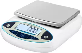 Analitinės laboratorinės svarstyklės, iki 5000 g, tikslumas 0,01 g
