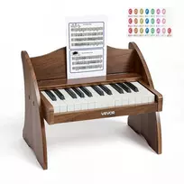 Medinis vaikiškas pianino klavišinis, 25 klavišai, žaislinis muzikos instrumentas