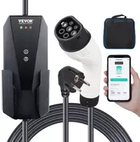 Nešiojamas EV įkroviklis 16A vienfazis Tipas 2, 8,6m kabelis, IP66, galia iki 3,68kW 230V