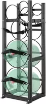 Dujų balionų stovas, 2x13,6kg + 3 mažiems balionams, 32,5x33x92,8 cm, plieno
