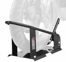 Motociklo priekinio rato fiksatorius, keliamoji galia 1800lb, plieno, tinka 38-53cm ratams
