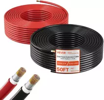 Saulės baterijos ilginamasis kabelis 6 mm², 15,24 m, IP67, 30 A