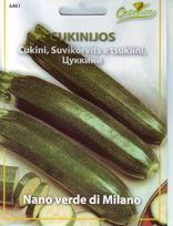Daržovių sodinukai, cukinijos "Nano Verde di Milano", tamsiai žalia, pailga, vazonėlio skersmuo 10 c