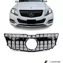 GT R Panamericana išvaizdos Priekinės Grotelės, skirtos Mercedes GLK X204 facelift (12-15), juodos blizgios