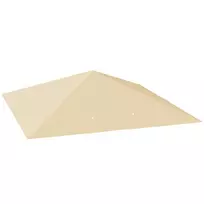 Atsarginis pavėsinės stogas 3 x 3 m, atstumiantis vandenį, UPF30+, Pakeičiama danga, Oksfordo audinys, 370 g/m², smėlio spalvos