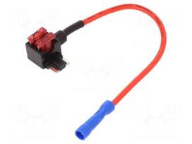 Splitter | automotive ACN | 10A | mini fuse x2 | 1mm2 | Colour: red
