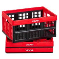 Daiktų laikymo dėžės VEVOR ZJKS493624W, 3 vnt., 32 l, Raudona/juoda, 48,3 × 35,3 × 23,8 cm