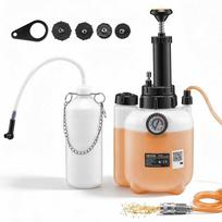 Stabdžių skysčio nuorinimo rinkinys VEVOR YS-057C, 3 l, 4 adapteriai, 17,5 × 15,5 × 40 cm
