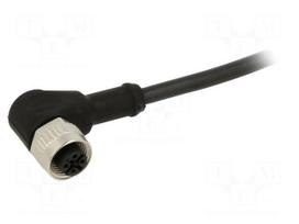 Cable: for sensors/automation | M12 | PIN: 4 | angled | 5m | plug | 4A | 763
