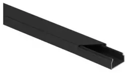 STASIŃSKI SP. Z O.O. CLS 20x18 juodas PVC kabelių kanalas 2m (10 vnt. pakuotė)