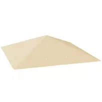 Atsarginis pavėsinės stogas 3 x 3 m, atstumiantis vandenį, UPF30+, Pakeičiama danga, Oksfordo audinys, 370 g/m², smėlio spalvos
