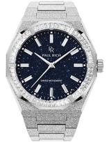 Paul Rich PR-46706 Mens Watch Moissanite Frosted Star Dust II Silver 43mm 5ATM - Laikrodis vyrams