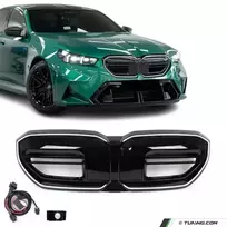 M-style LED Priekinės Grotelės su moduliu, skirtos BMW G60 / G61 / G90 / G99, juodos blizgios
