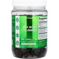 Vitamatic, Veganiški jūros samanų guminukai, natūralios avietės, 240 guminukų