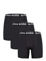 Björn Borg - Sports Microfiber Boxer 3P - Sportiniai bokser šortai - Juoda