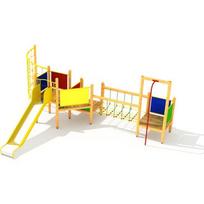 Medinė vaikų žaidimų aikštelė Model 6-B
