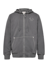 True Religion - Big T Zip Up Hoodie - Džemperis - Pilka