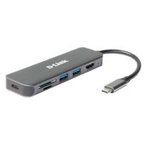 USB centrmezgls D-Link DUB-2327 6-in-1 USB-C ar HDMI/USB-PD/SD lasītāju mazumtirdzniecībā