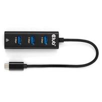 Club3D USB centrmezgls USB Type-C 3.2 > 3x USB Type A 1Gbps mazumtirdzniecība