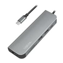 Logilink USB-C centrmezgls, HDMI, PD, karšu lasītājs, USB 3.2 GEN 1x1