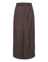 Topshop - Tsaril Pinstripe Pencil Midi Skirt Wvn - Iki kelių ir midi sijonai - Ruda
