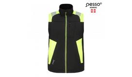 Liemenė Softshell Vesta, juoda/geltona L, Pesso