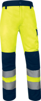 Working trousers M1PA2 hi-vis CL2, yellow/dark blue L, Delta Plus