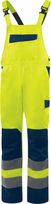 Working dungarees M1SA2 hi-vis CL2, yellow/dark blue L, Delta Plus