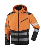 Softshell jacket 6099R, HI-VIS CL2, black/orange L, Dimex