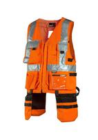 Signalinė liemenė su kišenėmis 6320R, orange XL, Dimex