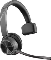 „Poly Plantronics Voyager 4310 UC Bluetooth“ ausinės, nano raktas su USB-C jungtimi, įkrovimo stotelė, sertifikuota MS, monofoninė