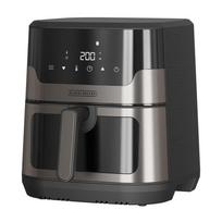 Black+Decker BXAF8001E be aliejaus keptuvė, 1700 W, 8 l, juoda