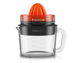 Taurus Citrus Glass elektrinė citrusinių vaisių sulčiaspaudė 1 L 30 W Juoda, Raudona, Permatomas