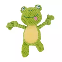 HAP žaislas šunims su virve, varlė, žalia, 24cm
