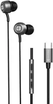 Vadu austiņas Evelatus Crystal Clear Audio ausinės with Type-C su mikrofonu Juodas 4752192109240 CCAV-TC-BL (4752192109240)