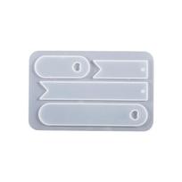 Knygos skirtuko dervos forma, Knygos skirtuko formų rinkinys su 12 vnt. knygų skirtukų kutų, Didelė silikoninė knygos skirtuko forma epoksidinės dervos liejimui white
