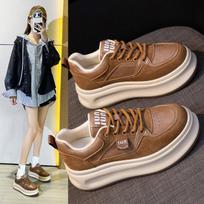Board shoes women's 2026 spring new sports and leisure sponge cake women's shoes height increasing German training shoes 40 abrikosas