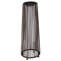 Saulės lempa, ratanas, automatinė LED, ruda, 21,5x21,5x61 cm