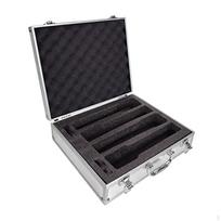 Carry Case Aluminum Alloy Storage Box Handheld Organizer Foam Compartment Handle Buckle Suitable for